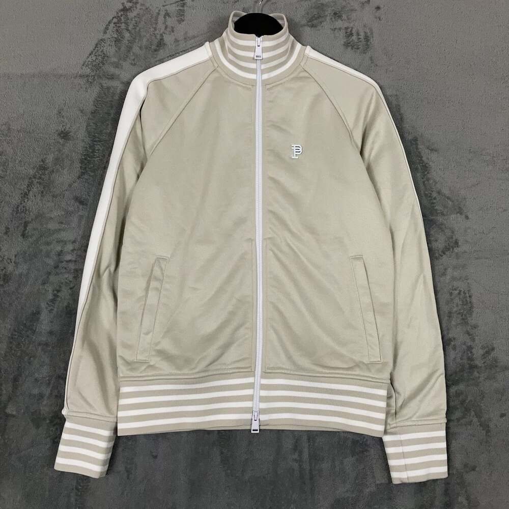 PURPLE BRAND Track Jacket Mens Size Medium Streetwear Sand Cream White Full Zip